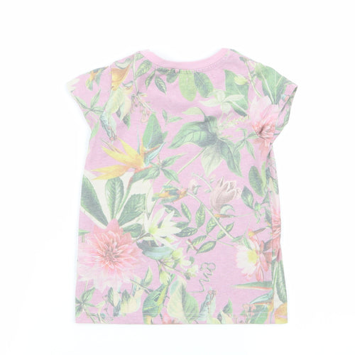 NEXT Girls Multicoloured Floral  Basic T-Shirt Size 3 Years