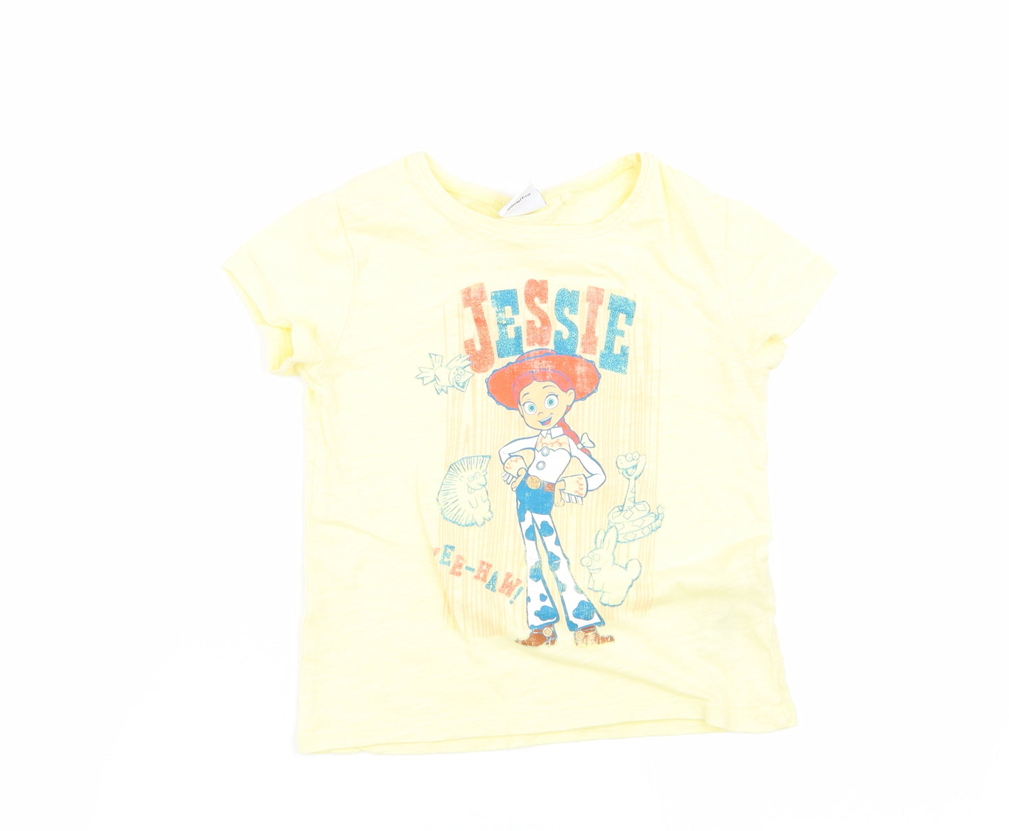 NEXT Girls Yellow   Basic T-Shirt Size 3-4 Years  - toy story