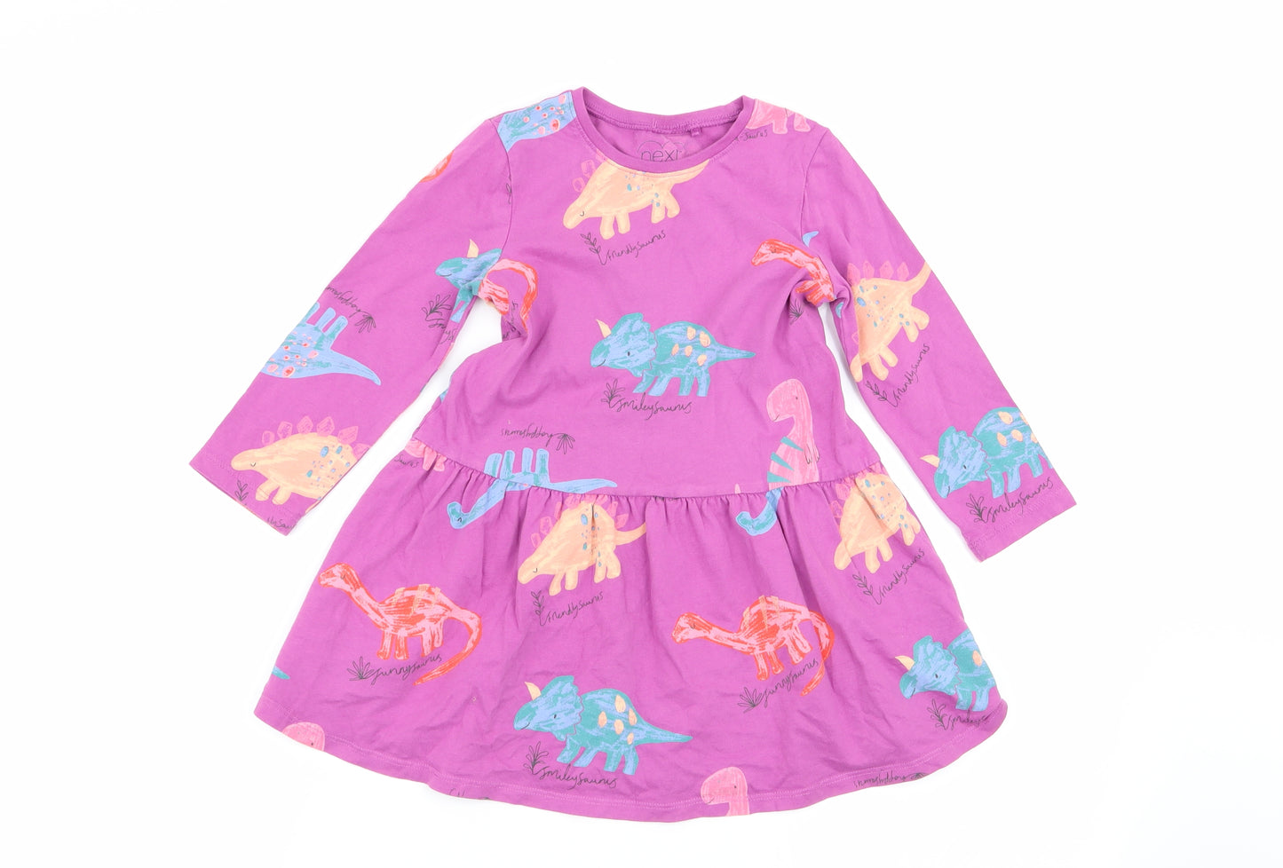 NEXT Girls Purple Animal Print  Fit & Flare  Size 3-4 Years