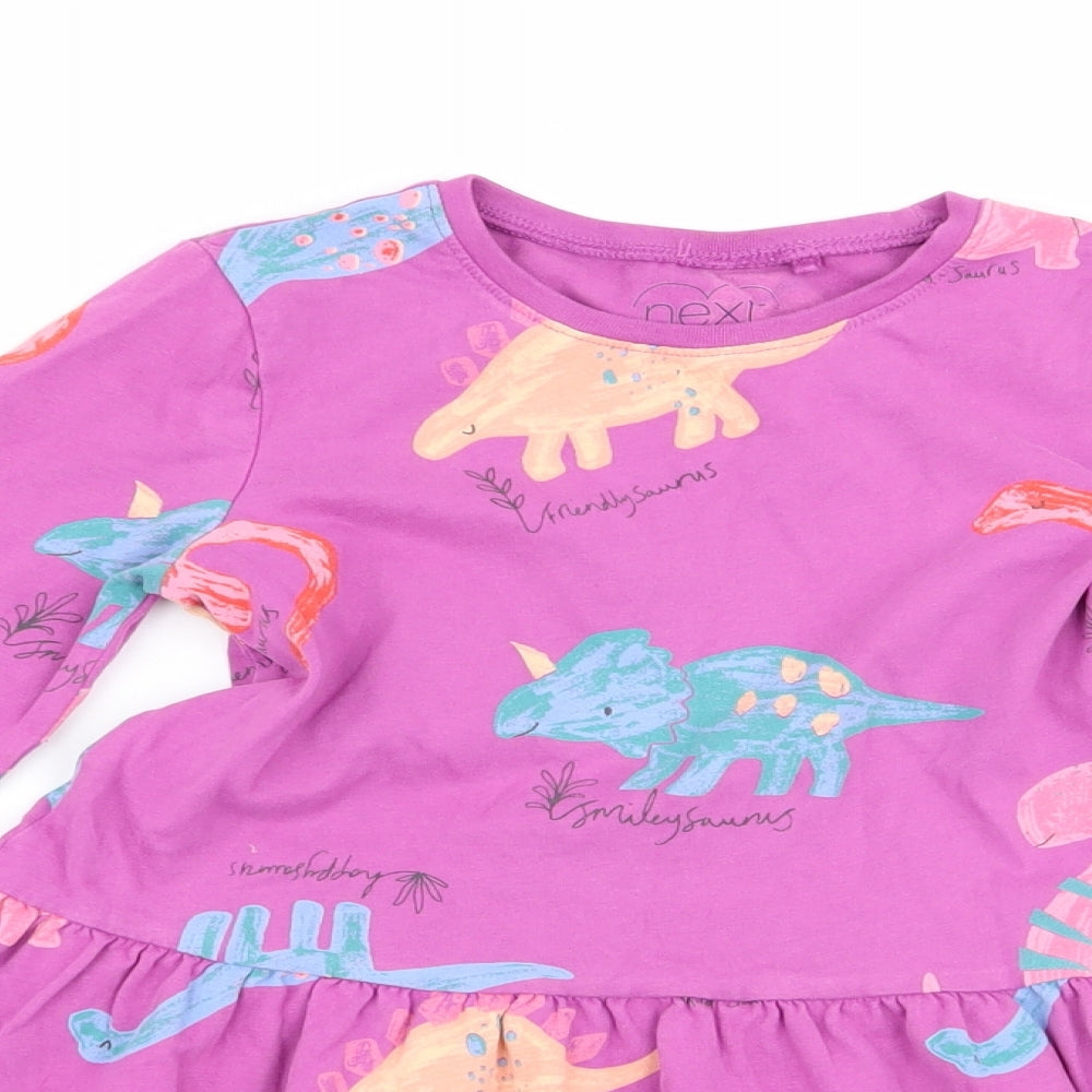 NEXT Girls Purple Animal Print  Fit & Flare  Size 3-4 Years