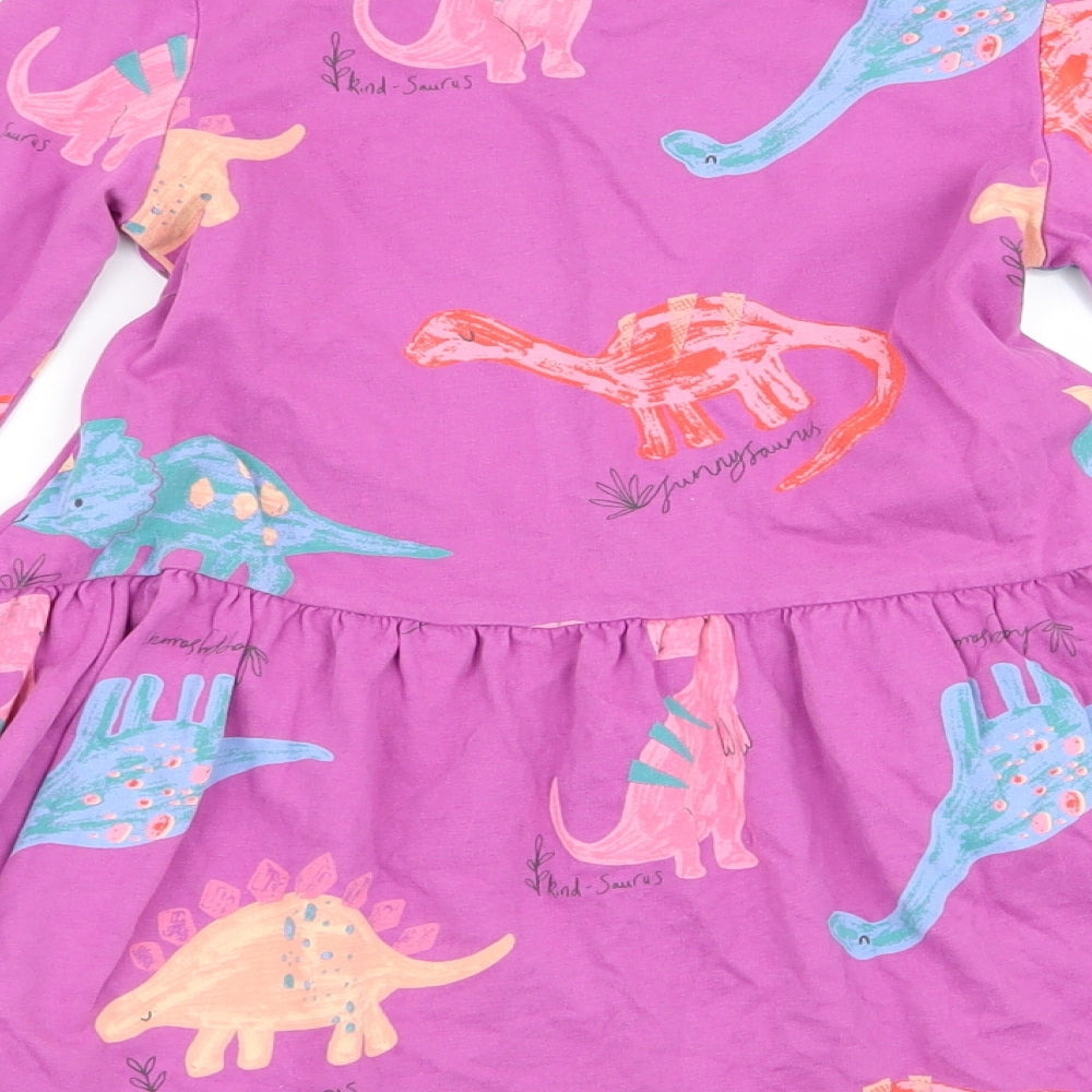 NEXT Girls Purple Animal Print  Fit & Flare  Size 3-4 Years