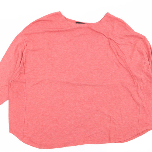 Topshop Womens Red   Basic T-Shirt Size 14