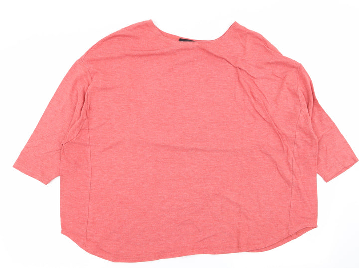 Topshop Womens Red   Basic T-Shirt Size 14
