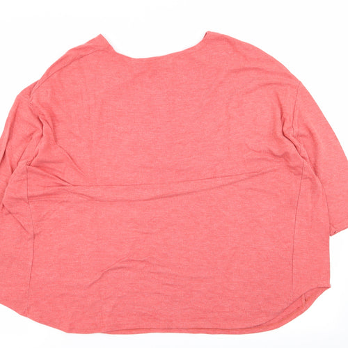 Topshop Womens Red   Basic T-Shirt Size 14