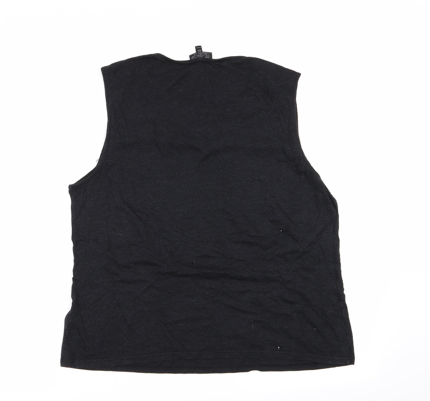 Topshop Womens Black   Basic Tank Size 12