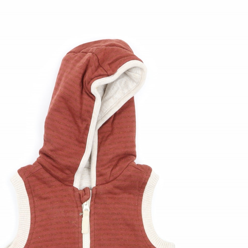 TU Boys Brown   Full Zip Jumper Size 9-12 Months