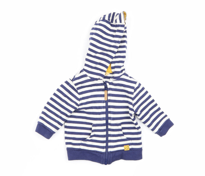 John Lewis Boys Multicoloured Striped  Full Zip Jumper Size 0-3 Months