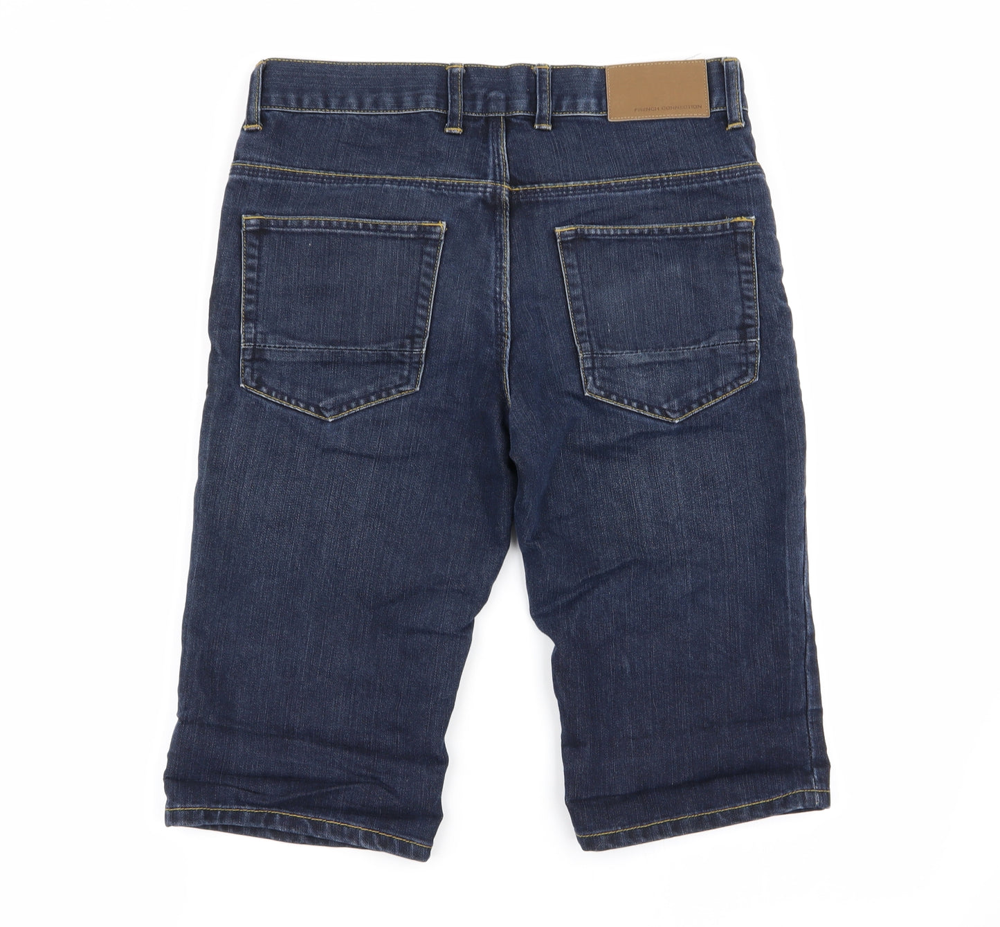 French Connection Mens Blue  Denim Chino Shorts Size 30 in