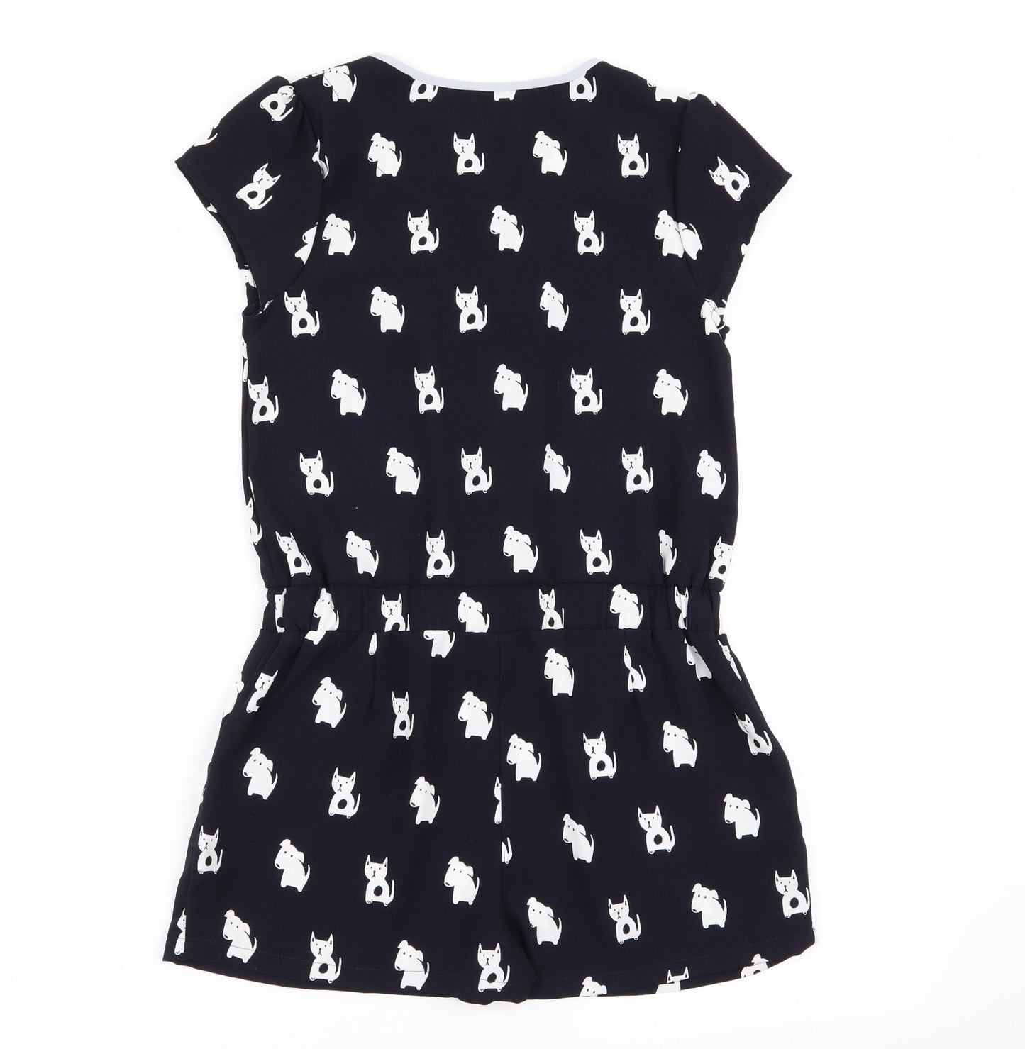 NEXT Girls Blue Animal Print  Playsuit One-Piece Size 11 Years