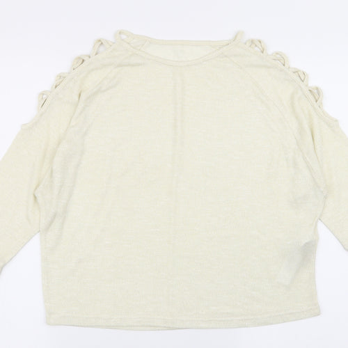 Avon Womens Ivory   Basic T-Shirt Size 10