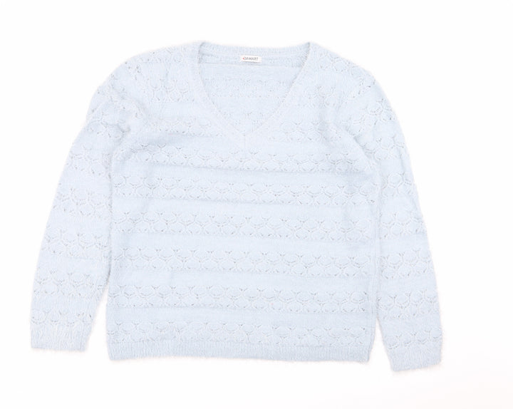 Damart Womens Blue Pullover Jumper Size 14
