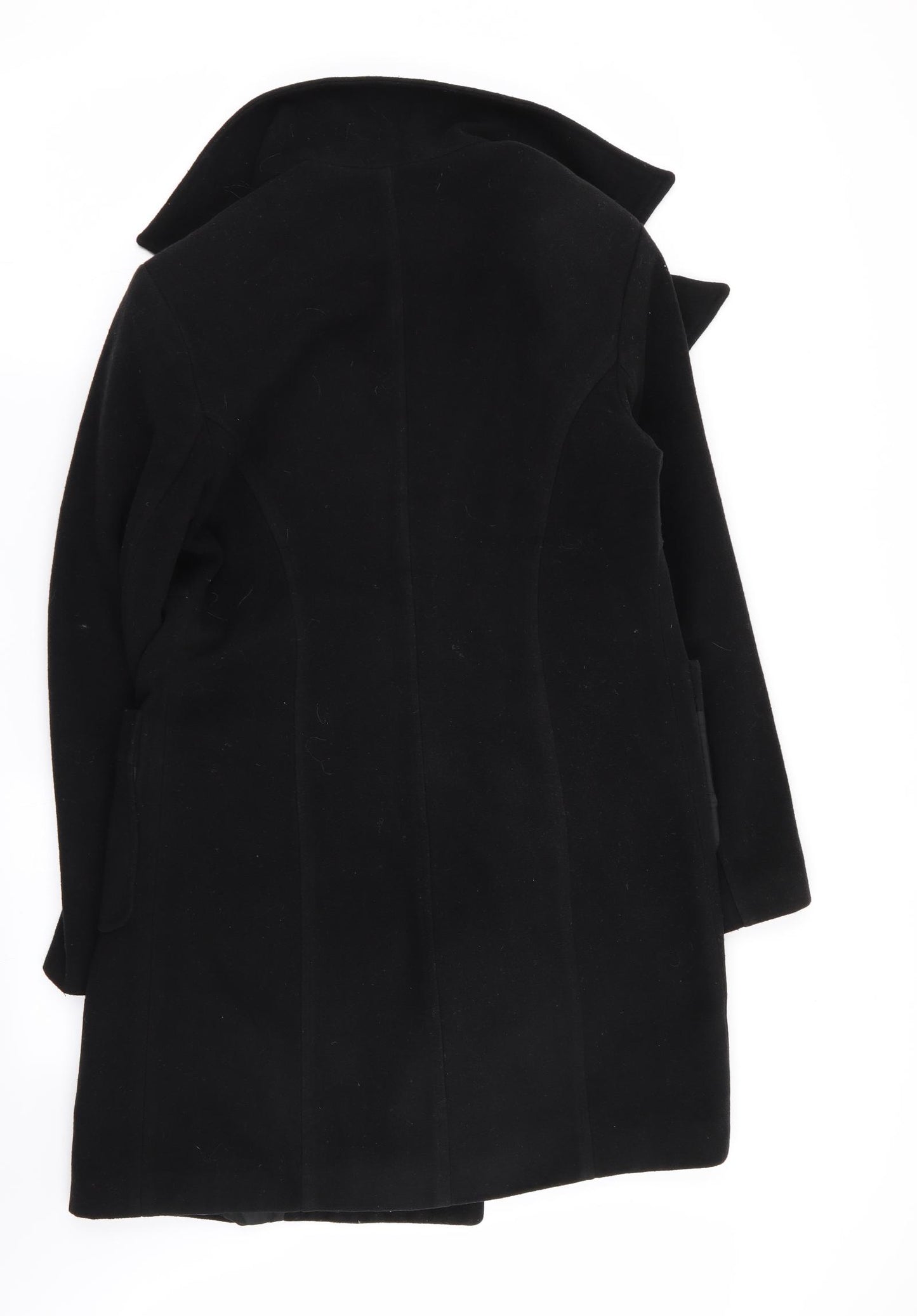 Jaqueline de Yong Womens Black   Overcoat Coat Size 8