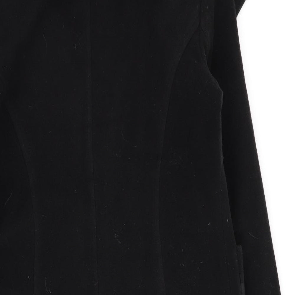 Jaqueline de Yong Womens Black   Overcoat Coat Size 8