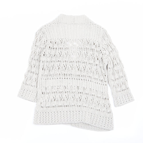 M&S Womens Grey   Cardigan Jumper Size 8