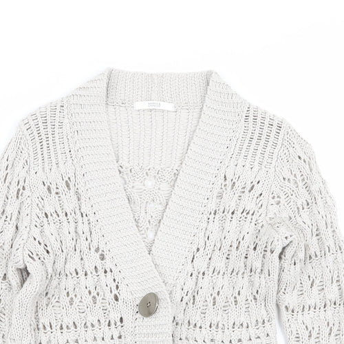 M&S Womens Grey   Cardigan Jumper Size 8