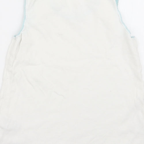 M&S Girls White   Basic Tank Size 6-7 Years