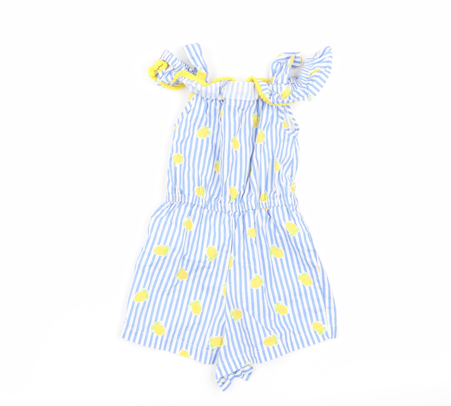 Penelope Mack Girls Multicoloured Striped  Dungaree One-Piece Size 24 Months  - playsuit