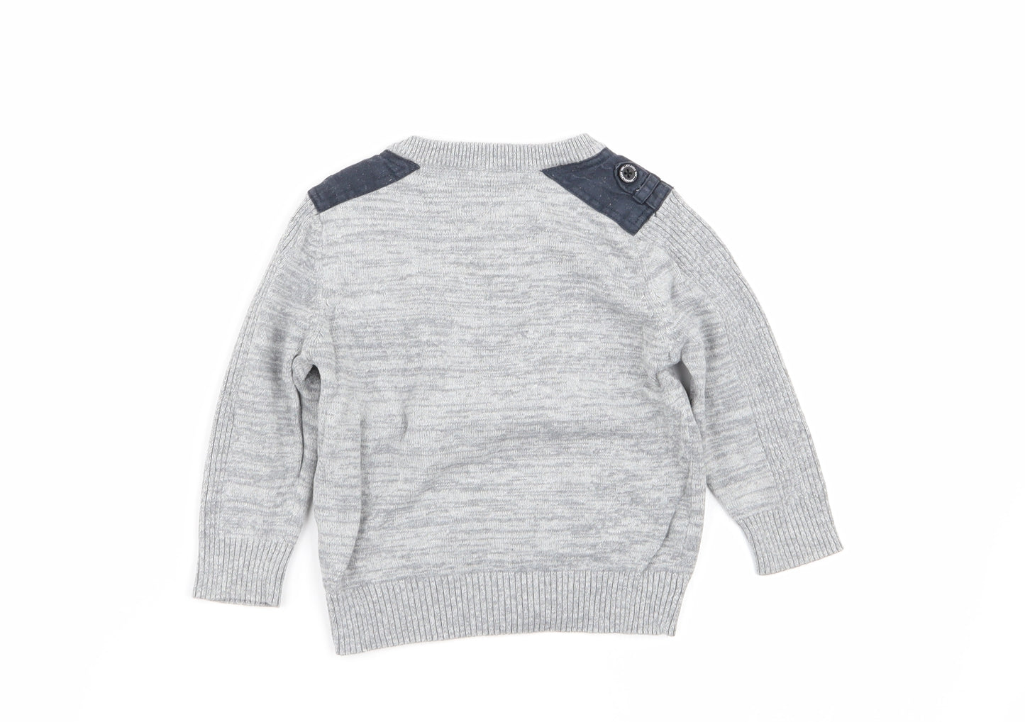 Asda George Boys Grey   Pullover Jumper Size 9-12 Months