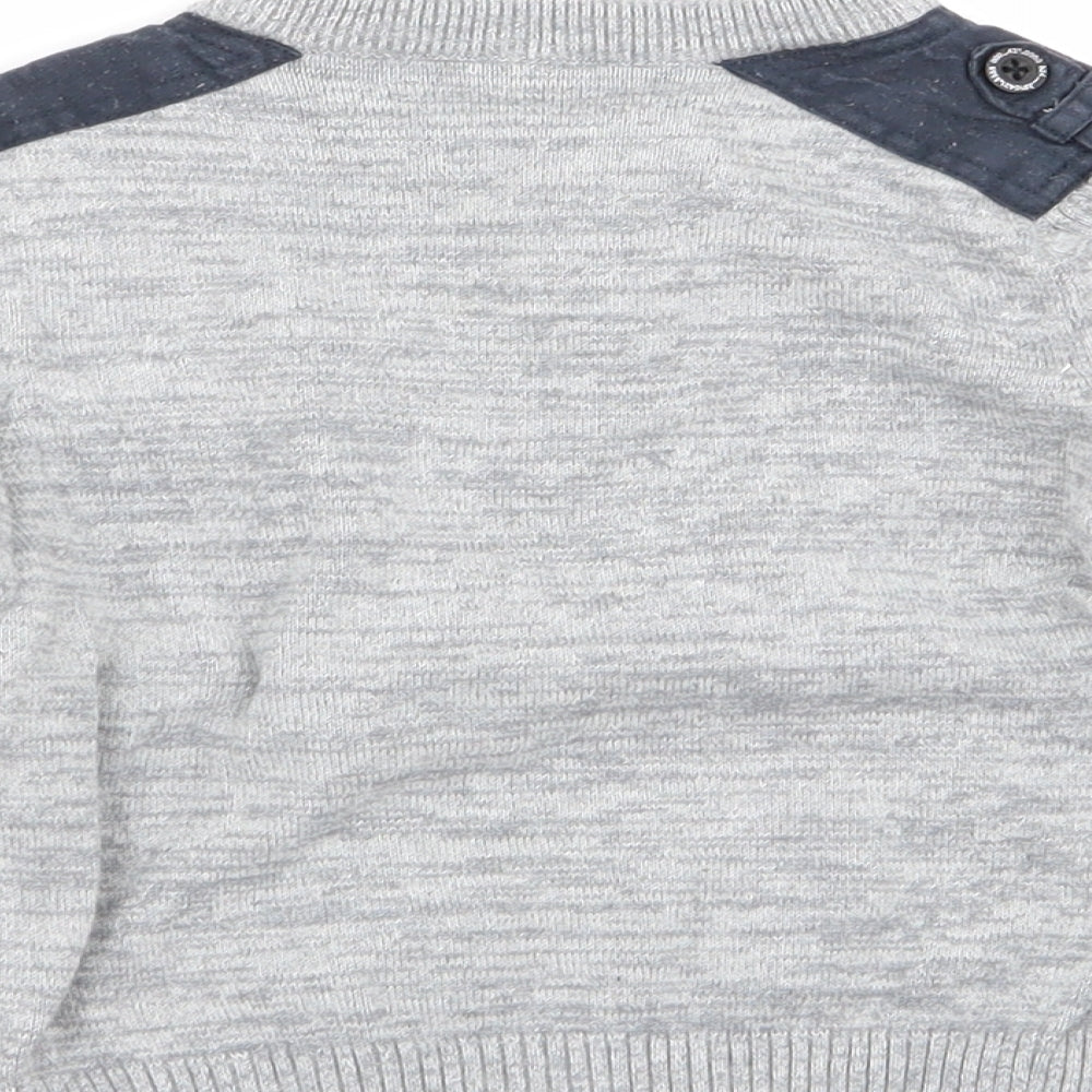 Asda George Boys Grey   Pullover Jumper Size 9-12 Months