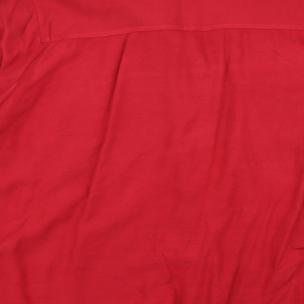 M&S Womens Red   Basic Button-Up Size 16