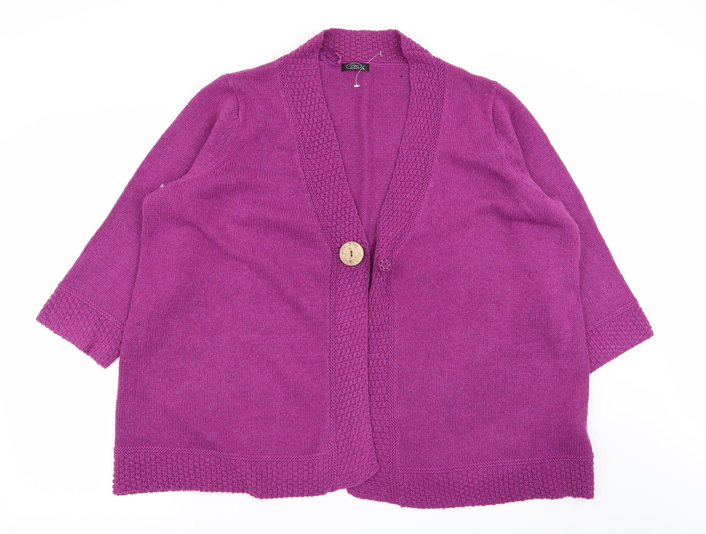 BM Womens Purple   Cardigan Jumper Size XL