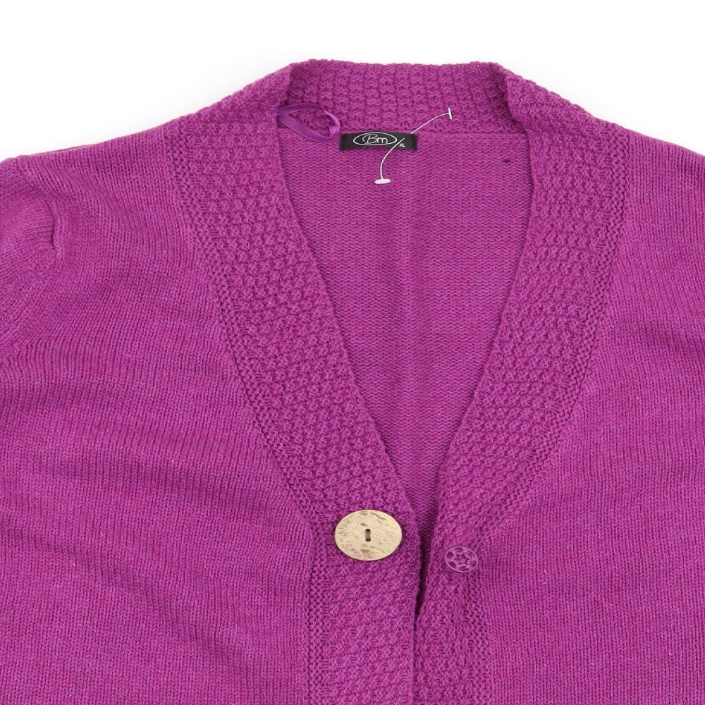 BM Womens Purple   Cardigan Jumper Size XL