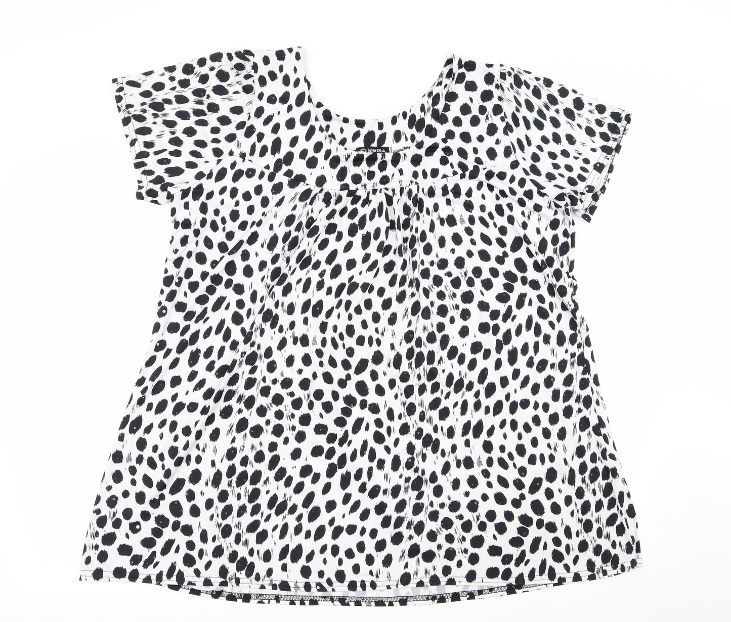 mega Womens Multicoloured Animal Print  Basic Blouse Size 2XL