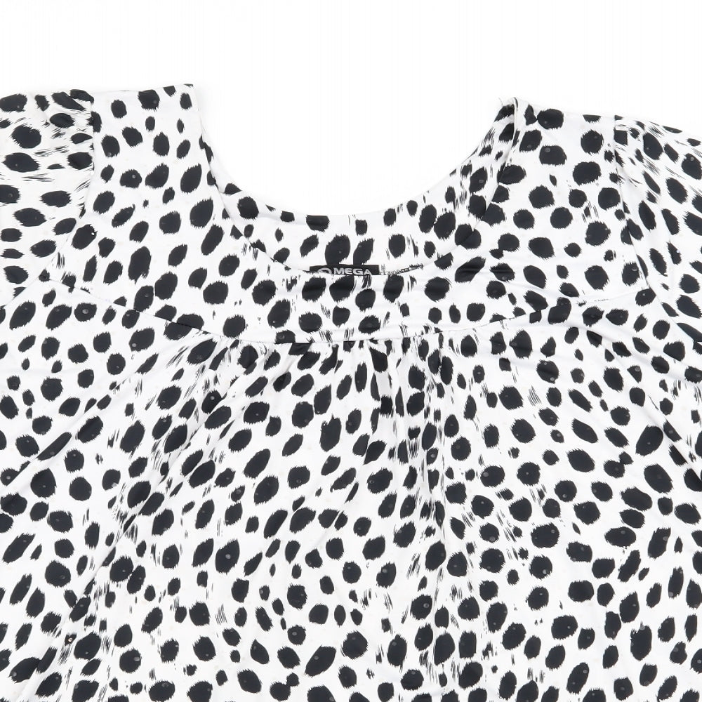 mega Womens Multicoloured Animal Print  Basic Blouse Size 2XL