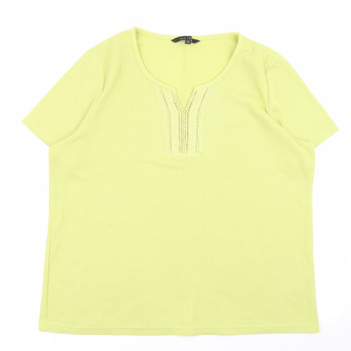 love tees Womens Green   Basic T-Shirt Size 18