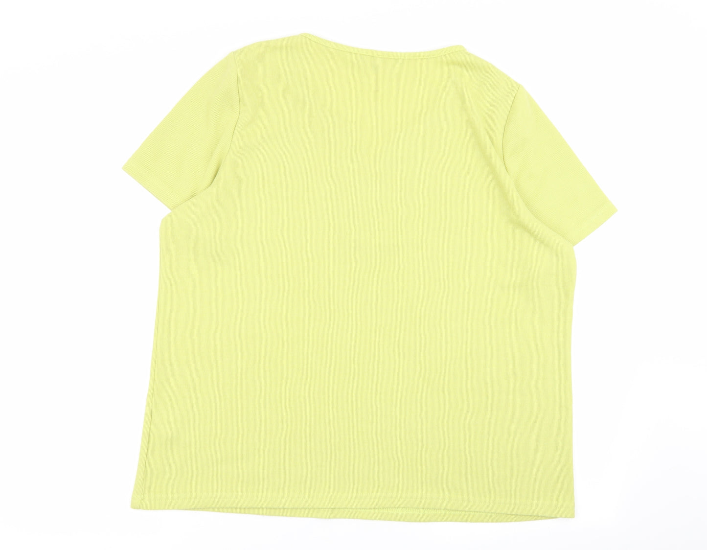 love tees Womens Green   Basic T-Shirt Size 18