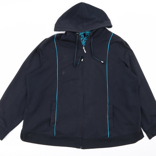 BM Womens Blue   Full Zip Jumper Size XL
