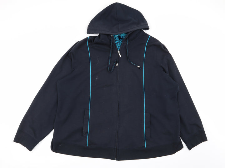 BM Womens Blue   Full Zip Jumper Size XL