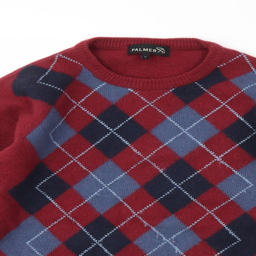Palmer Mens Red   Pullover Sweatshirt Size L