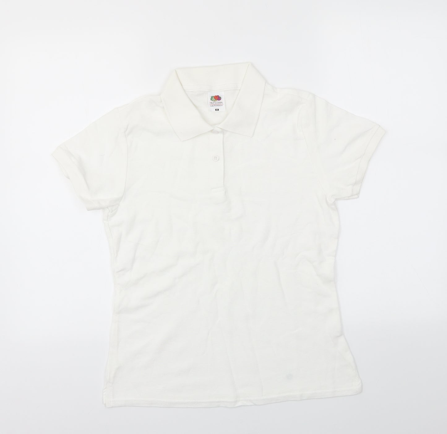 Fruit of the Loom Girls White   Basic T-Shirt Size M