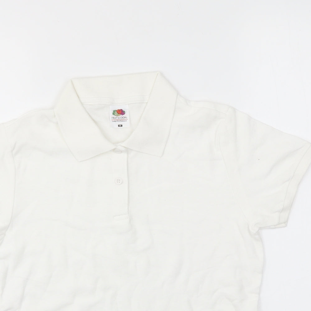 Fruit of the Loom Girls White   Basic T-Shirt Size M