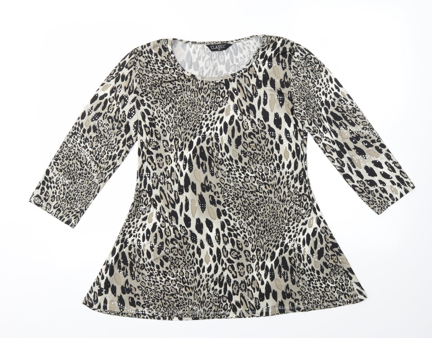 Classic Womens Multicoloured Animal Print  Basic T-Shirt Size 12