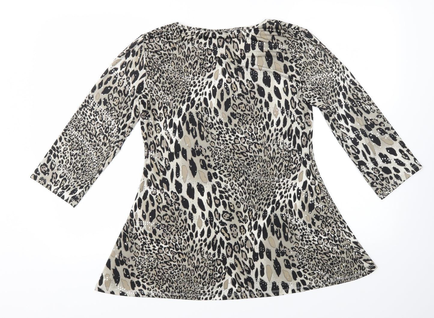 Classic Womens Multicoloured Animal Print  Basic T-Shirt Size 12