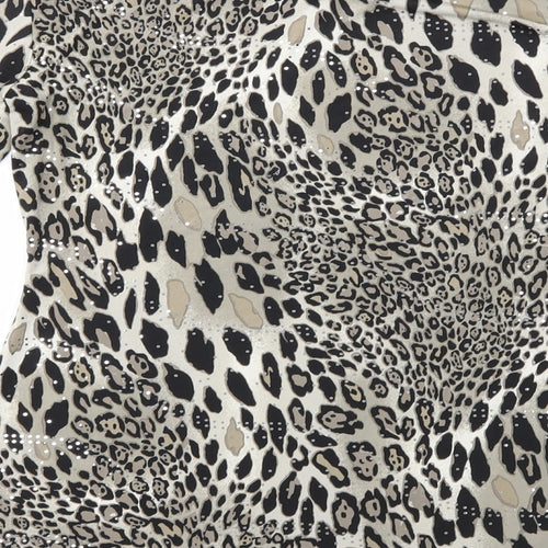 Classic Womens Multicoloured Animal Print  Basic T-Shirt Size 12