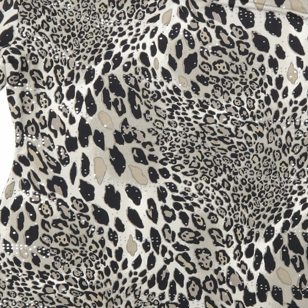 Classic Womens Multicoloured Animal Print  Basic T-Shirt Size 12