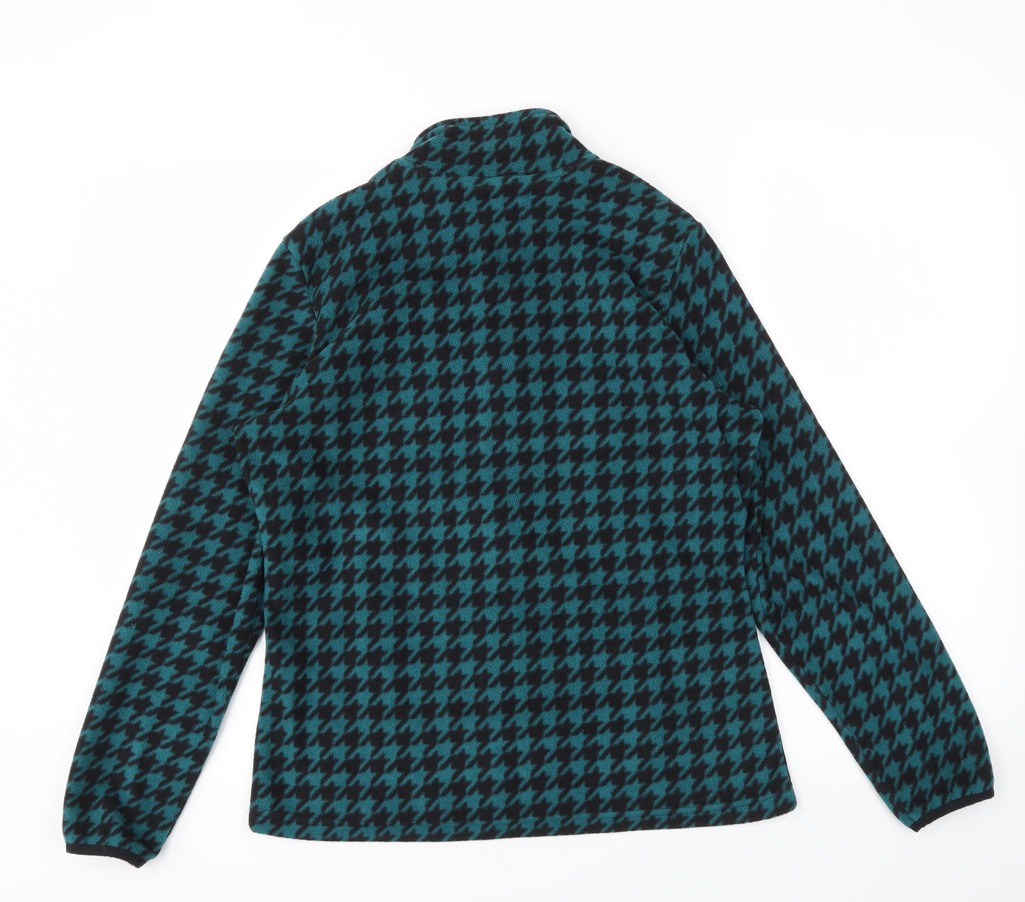 M&S Womens Green Geometric  Full Zip Jumper Size 12