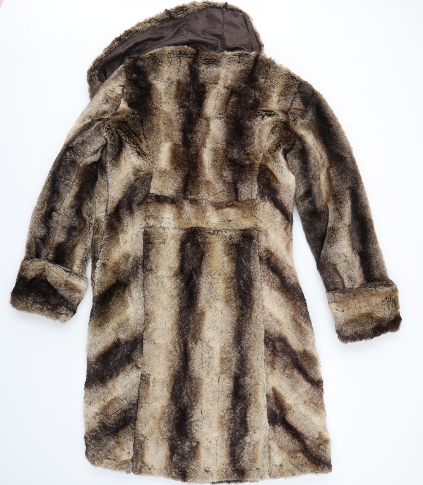 M&S Womens Brown Animal Print  Jacket Coat Size M