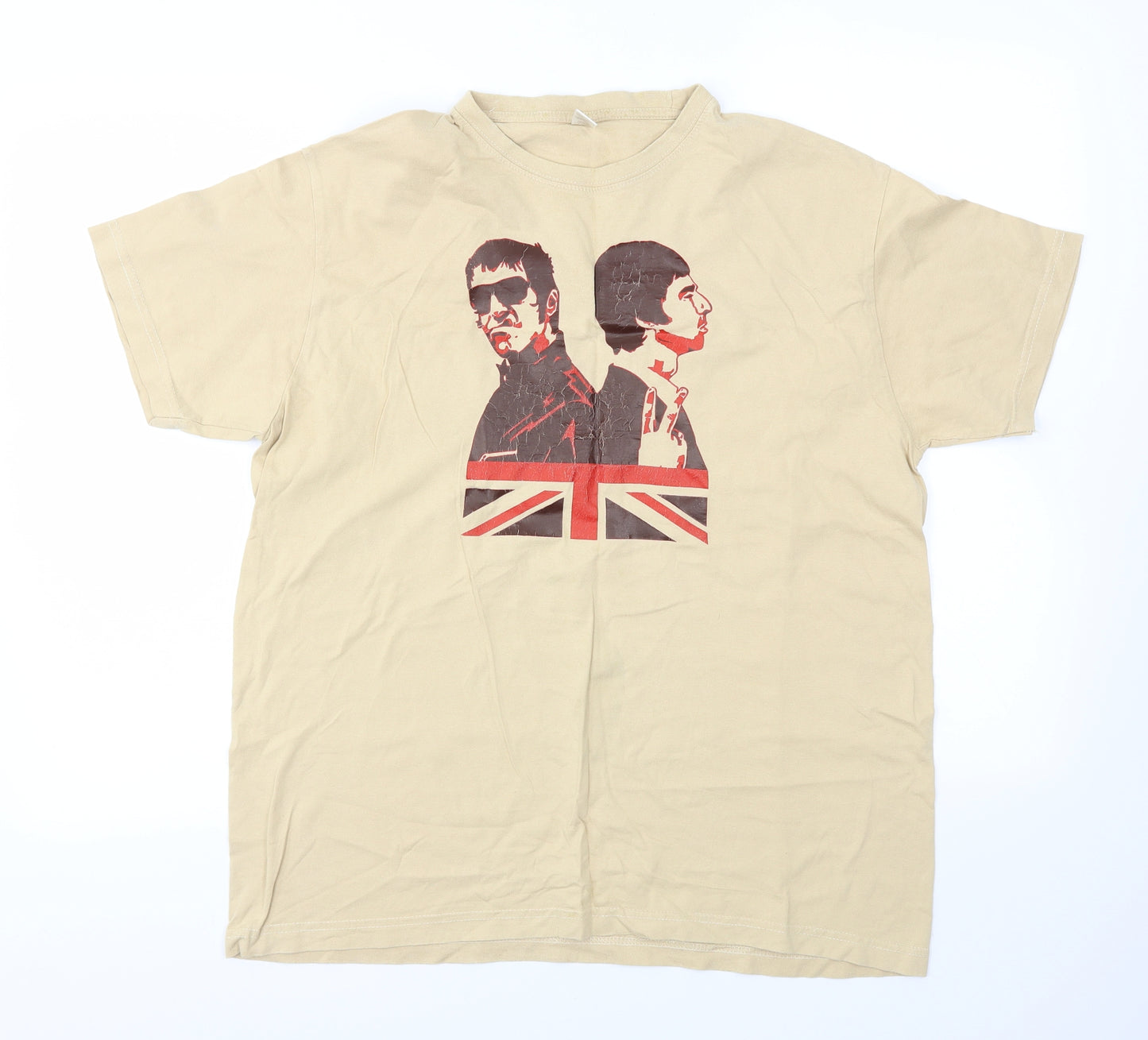 S IMPERIAL Mens Beige    T-Shirt Size L