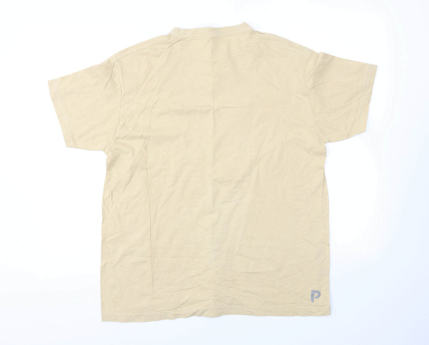 S IMPERIAL Mens Beige    T-Shirt Size L