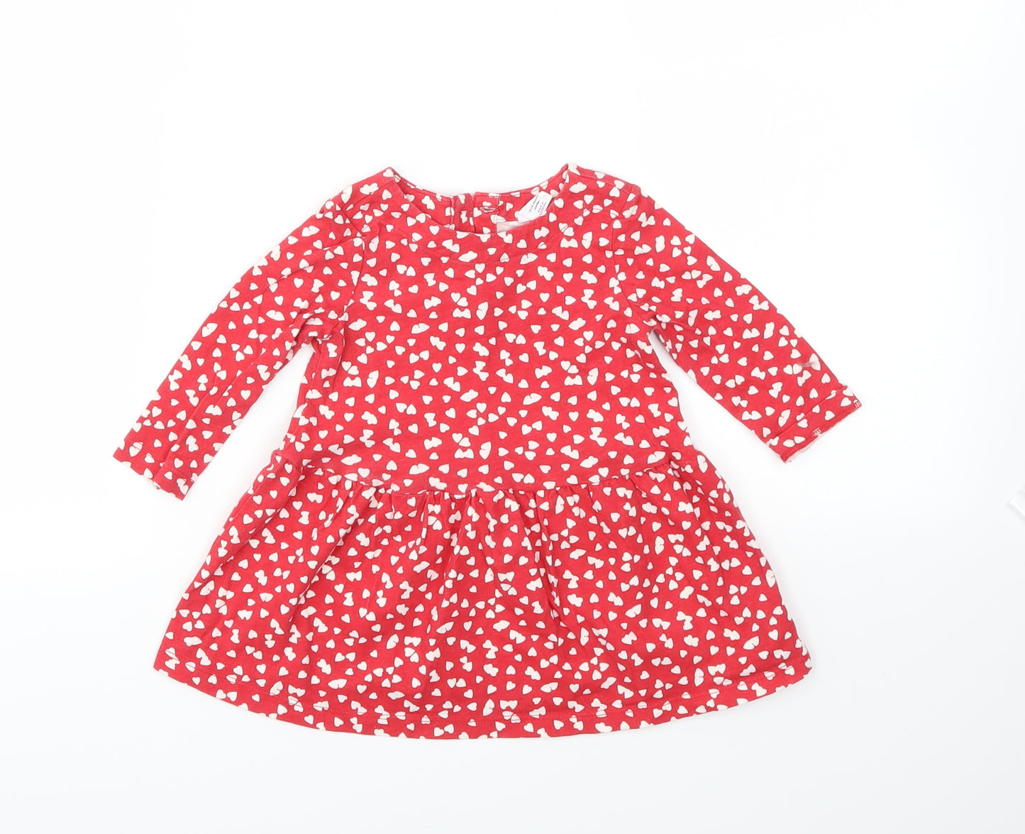 Gap Girls Red Geometric  Fit & Flare  Size 12-18 Months