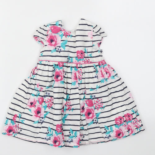 George Girls Multicoloured Striped  Fit & Flare  Size 6-9 Months
