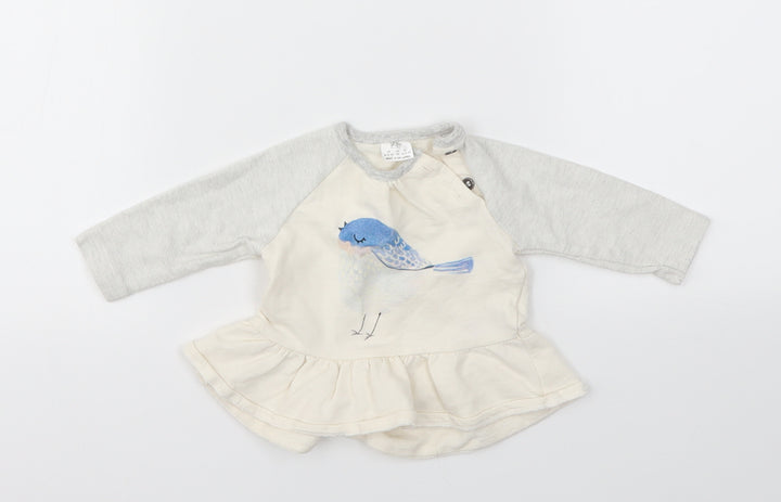 F&F Girls Grey Basic T-Shirt Size Newborn