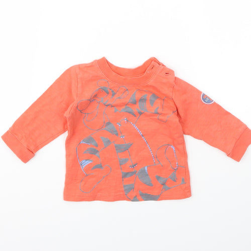 George Girls Red Animal Print  Basic T-Shirt Size 3-6 Months