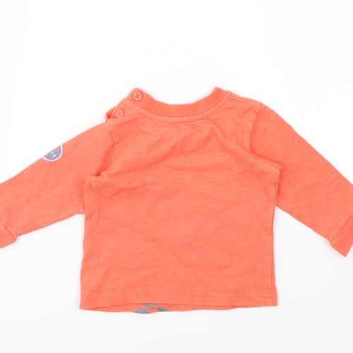 George Girls Red Animal Print  Basic T-Shirt Size 3-6 Months