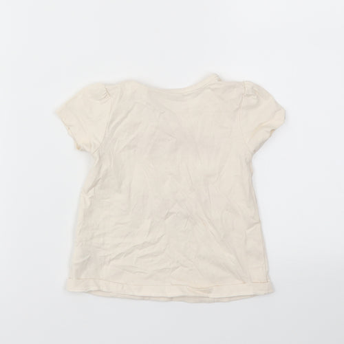 George Girls Ivory   Basic T-Shirt Size 9-12 Months