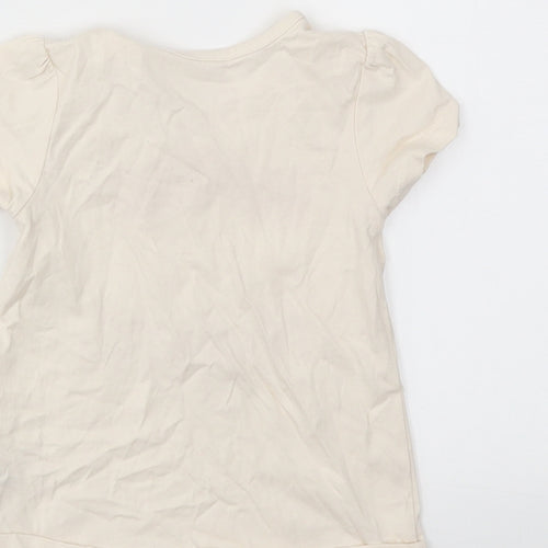 George Girls Ivory   Basic T-Shirt Size 9-12 Months